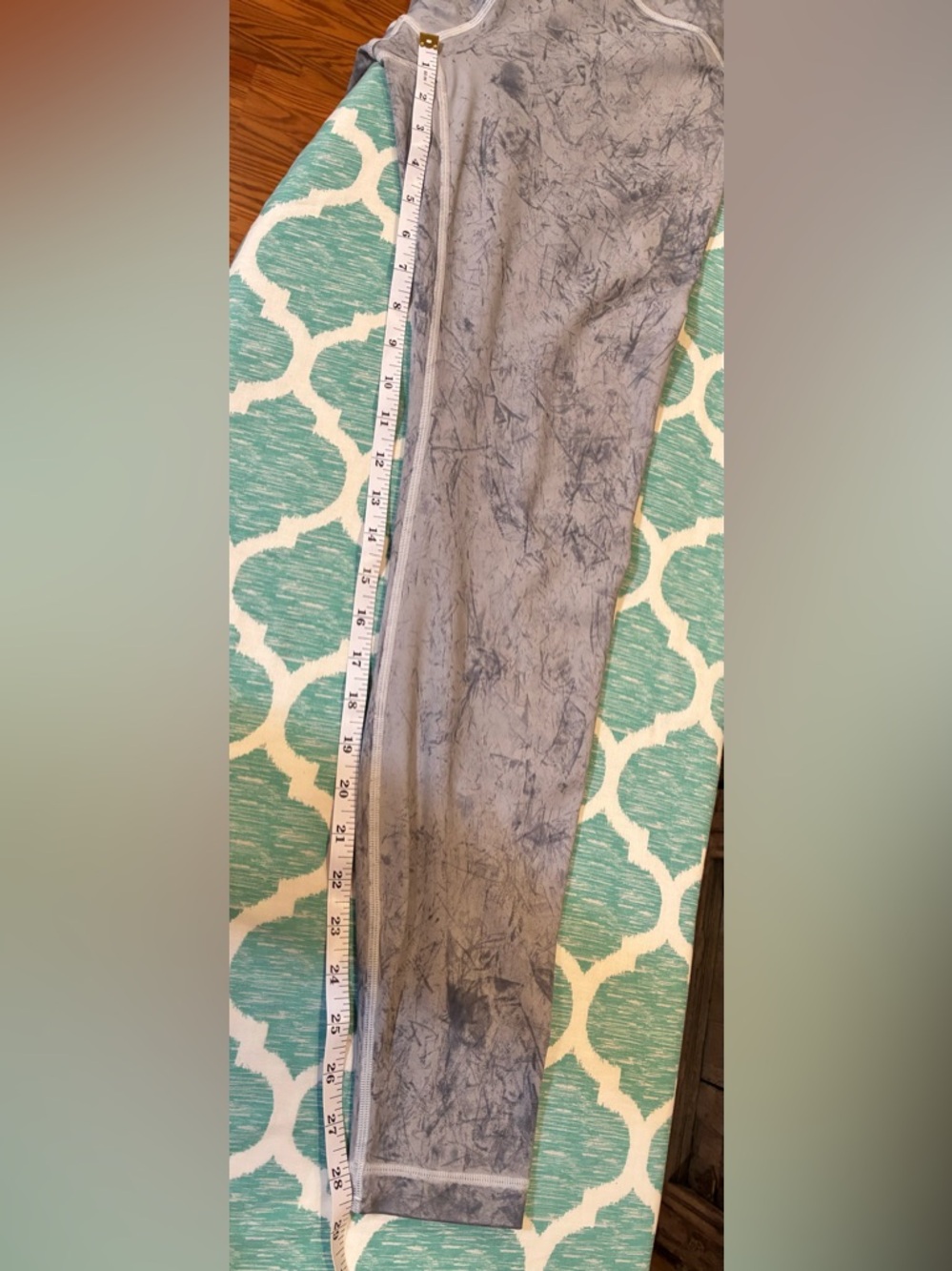 Lululemon Wunder Under High Rise Leggings Gray Marble Print Size Approx M (29”) - Picture 7 of 8